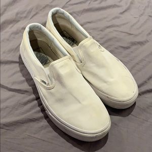 white slip on vans